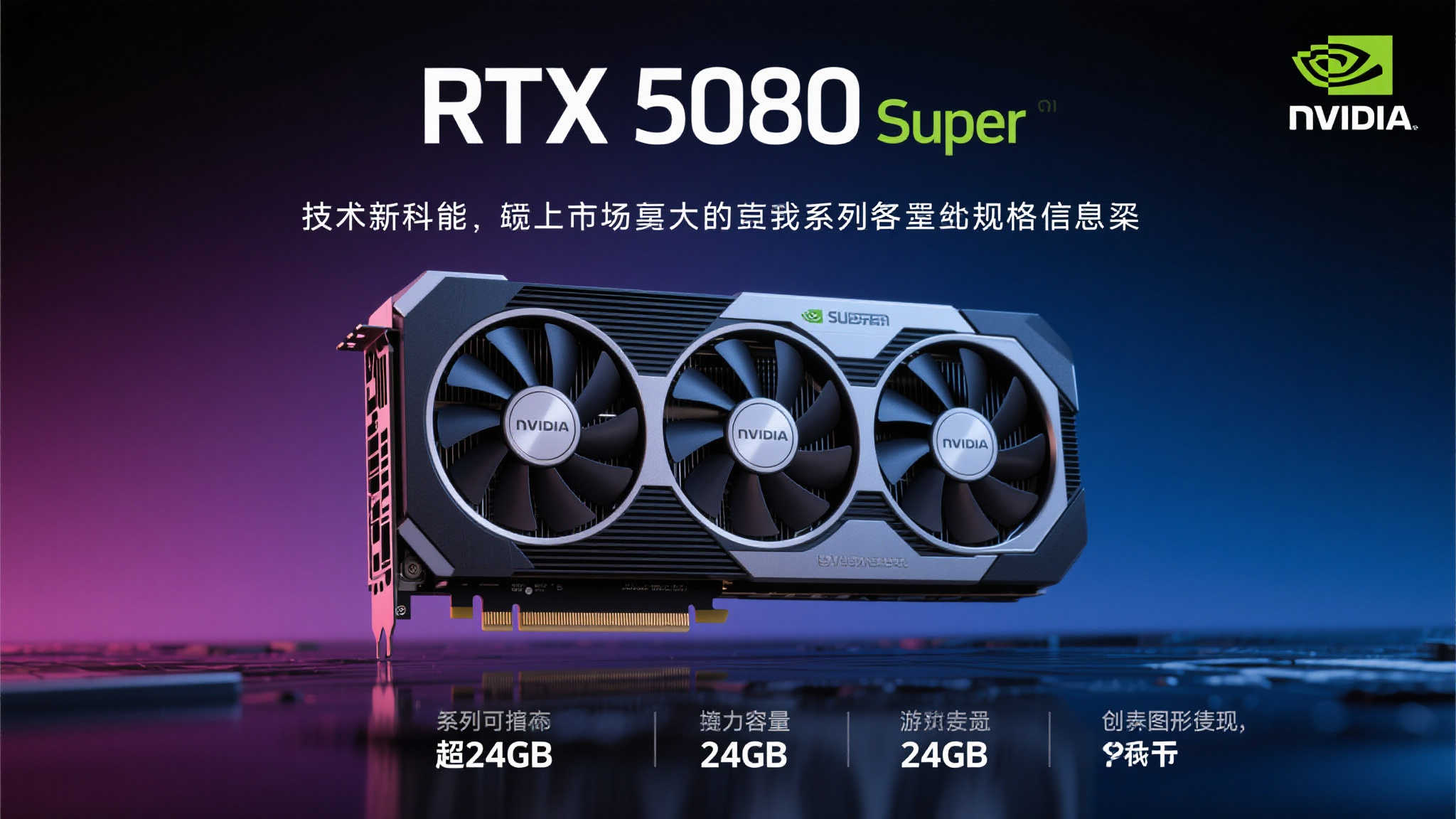 RTX 50 Super系列参数亮相:5080 Super拥24GB超大显存! RTX 50 Super系列参数亮相:5080 Super拥24GB超大显存!