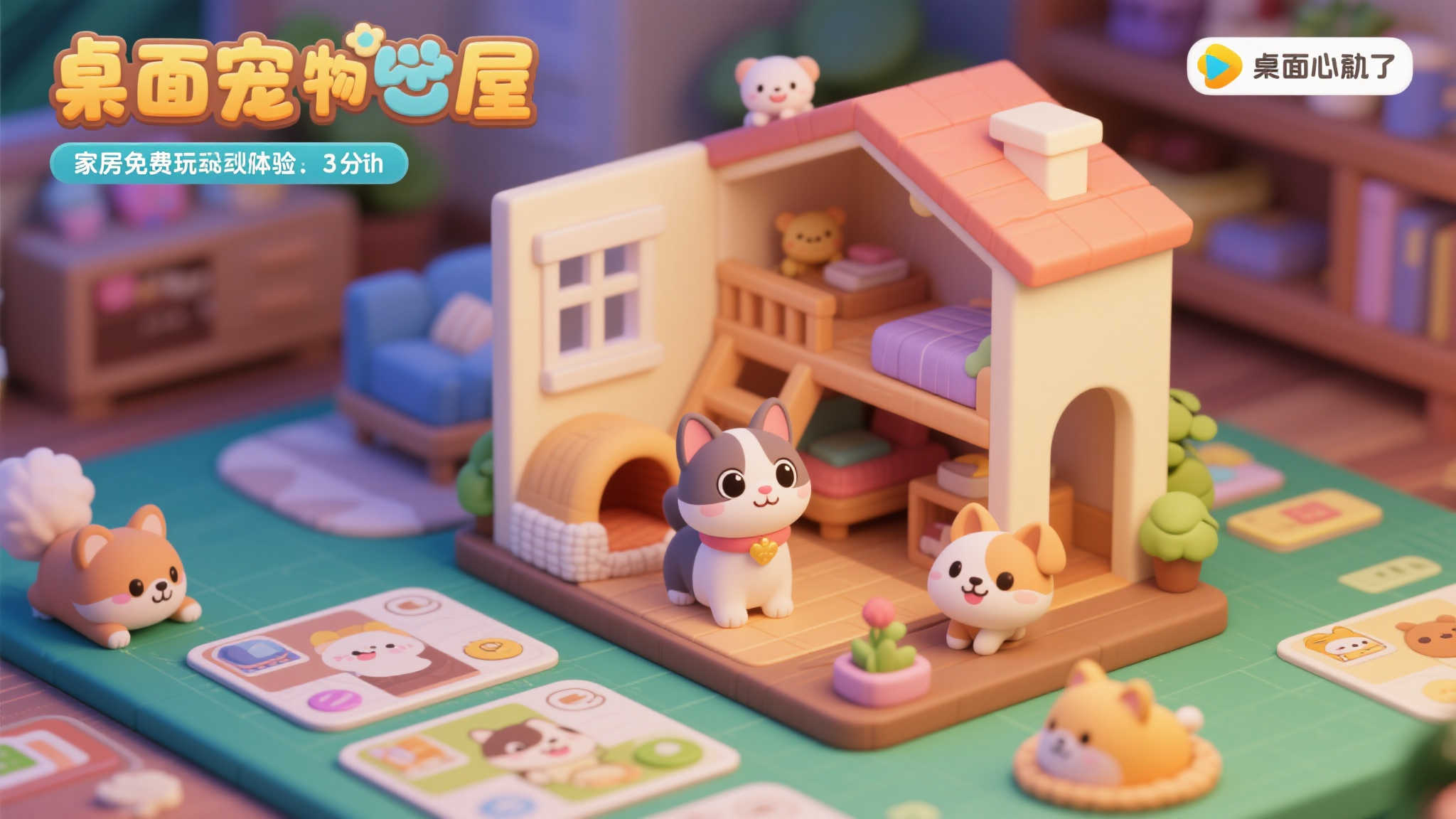 温馨治愈手游《桌宠屋》免费体验 定制你的宠物乐园 如果你已经心动了,不妨立刻下载《桌宠屋》