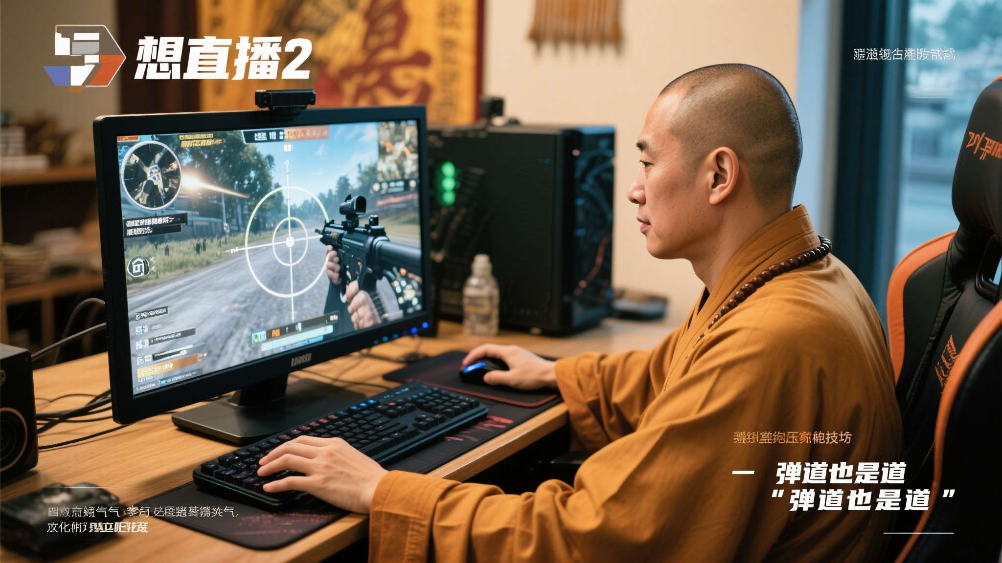 当一位法师拿起鼠标，坐在电脑前盯着屏幕上的准星时，你会怎么想？最近，一段视频在网